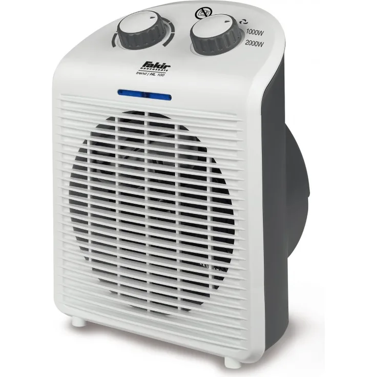 Fakir 5421006 trend HL 100 Heizlüfter, 1000 Watt, 2 Heizstufen, Tragegriff, Weiß-Grau, Heizlüfter