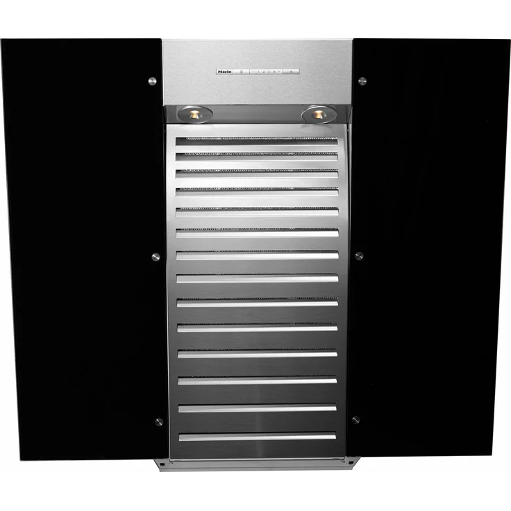 Miele DA 6086 W Black Wing, Motorhaube, Kamin abgewinkelt, Breite: 79.8 cm, Tiefe: 52.3 cm, Absaugung und Rückführung (mit zusätzlichem Rückführungsset), Obsidian Black – Bild 3