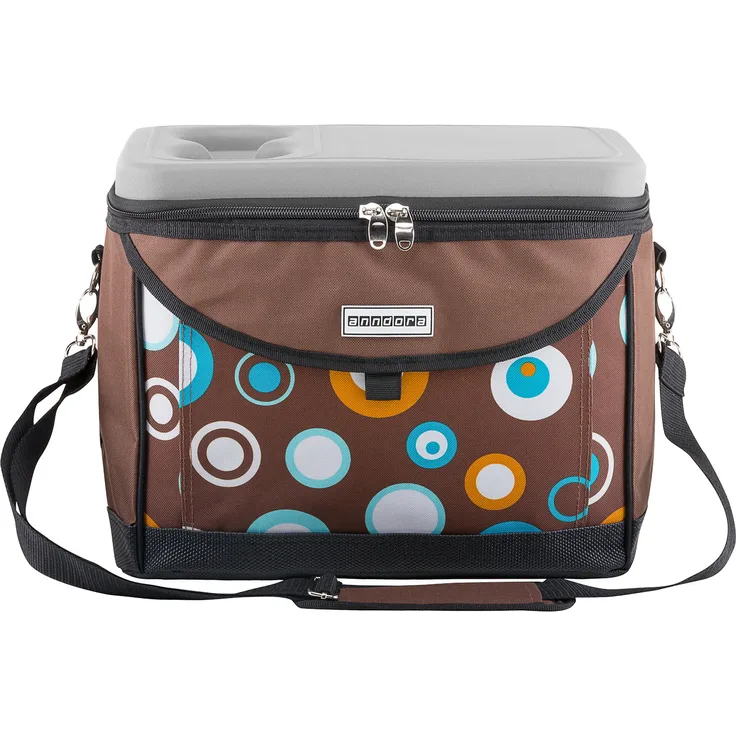 Anndora Kühltasche 22 Liter - braun hellblau