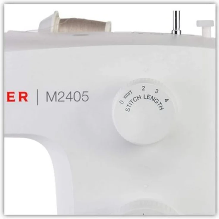 Singer M 2405 Freiarm-Nähmaschine 8 Nähprogramme Nählicht 230 Volt Freiarm-Nähmaschine, weiß – Bild 5