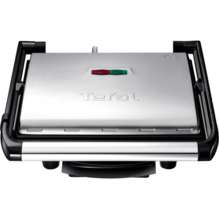 Tefal Kontaktgrill Inicio GC241D Elektrogrill - Sandwichtoaster, fettarmes Grillen, Panini, Toasts, Steak, Gemüse und mehr, antihaftbeschichtete gerillte Grillplatten, gesund dank wenig Öl, 2000W