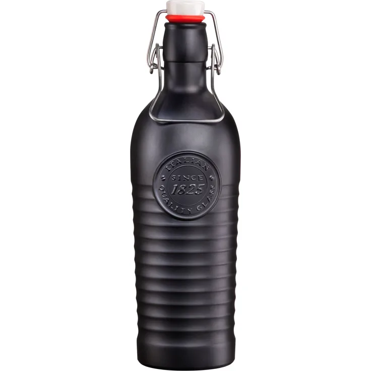Bormioli Rocco Workshop 1825, Glas Flasche, anthrazit, 9 X 9 X 30 cm