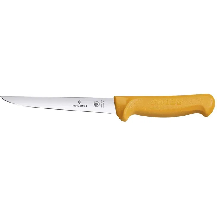 Victorinox Küchenmesser Swibo Ausbeinmesser Normaler Schliff gelb 13 cm Klingenlänge, 5.8405