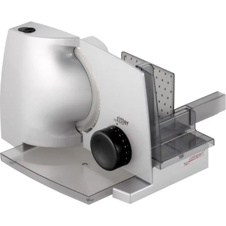 Ritter 518.010 compact 1 elektrischer Allesschneider mit ECO-Motor, made in Germany, Metall, schwarz