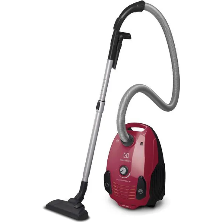 Electrolux EPF61RR Staubsauger, Staubbeutel, 3,5 Liter, 3.5 liters, Schwarz-Rot