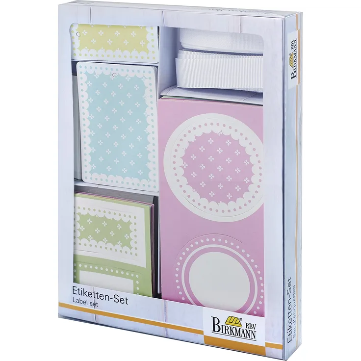 Birkmann Etiketten-Set, Papier, weiß, 14 x 19,2 x 2,7 cm, 4-Einheiten