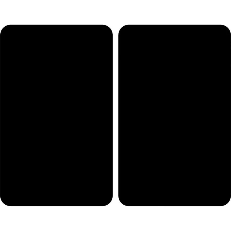 Wenko Herdabdeckplatten Universal Schwarz, 2er Set, für alle Herdarten