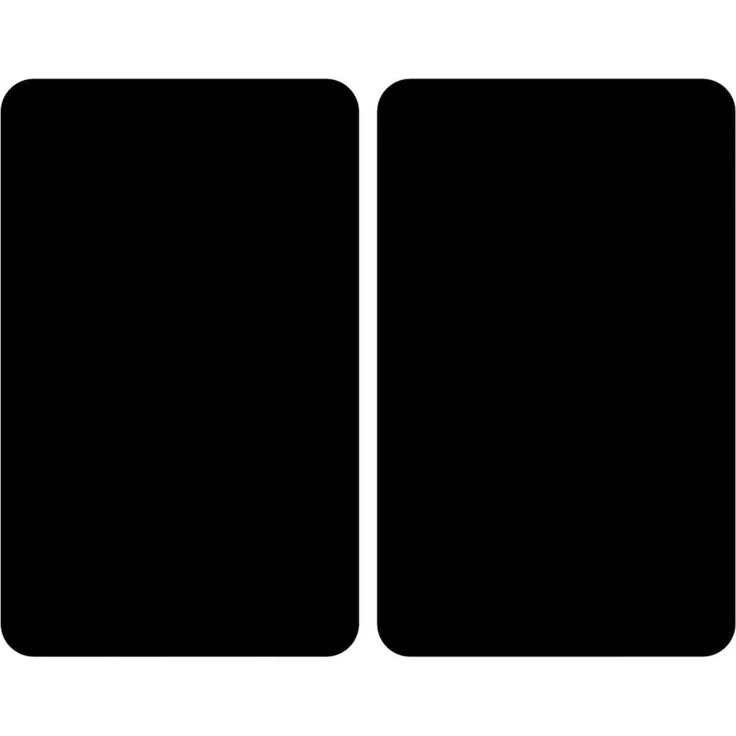 Wenko Herdabdeckplatten Universal Schwarz, 2er Set, für alle Herdarten – Bild 1