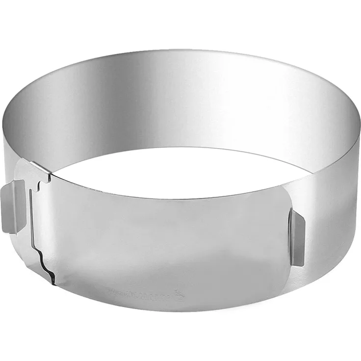FMprofessional Tortenring verstellbar INOX, Edelstahl, Silber, 30 cm