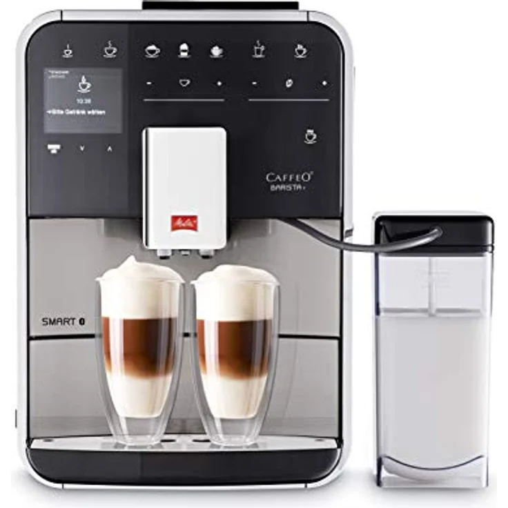 Melitta F840-100 Barista T Smart Kaffeevollautomat, 1450, steel, 1,8 Liter, edelstahl-schwarz, mit Milchsystem und integriertem Mahlwerk – Bild 1