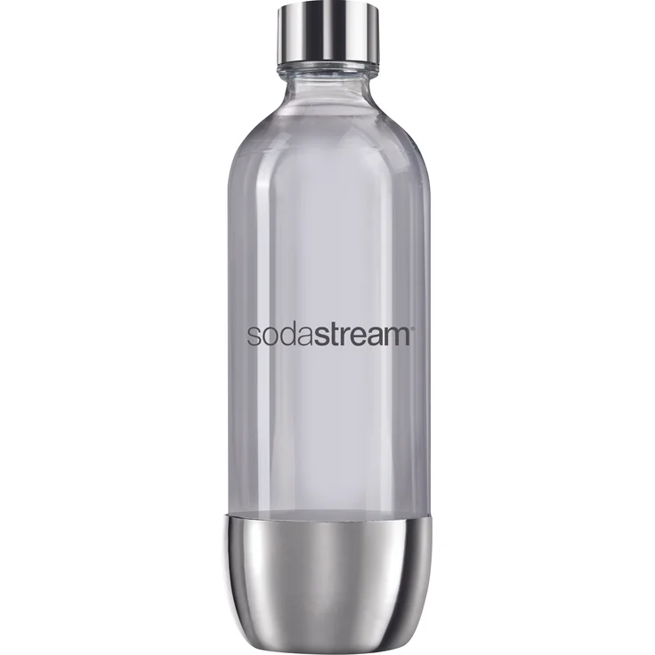 SodaStream hochwertige 1 Liter PET Flasche mit Edelstahl Boden und Deckel - universal einsetzbar in SodaStream Wasser-Sprudlern mit Kunststoff Flasche BPA-FREI - auch für KitchenAid geeignet – Bild 2