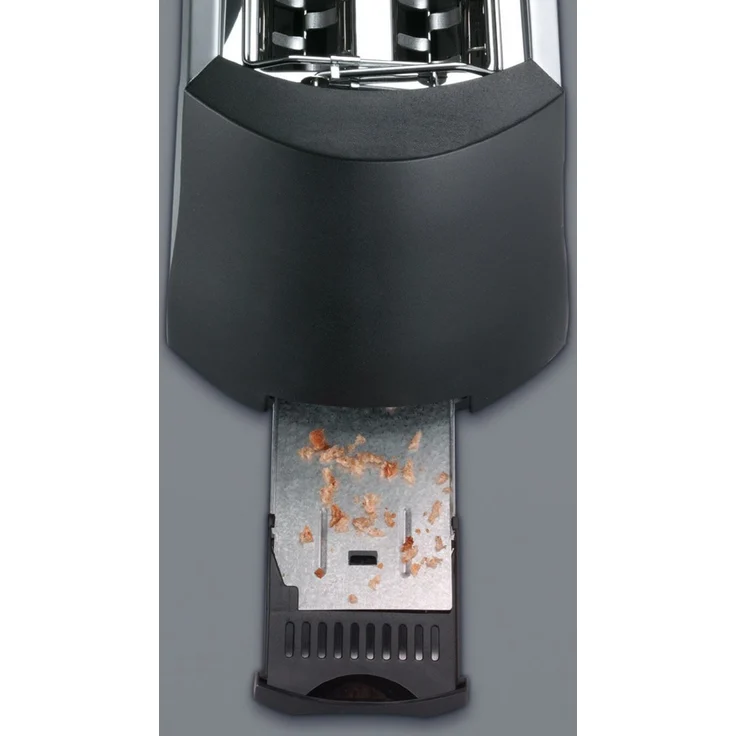 Cloer 3710 Langschlitztoaster für 4 Toastscheiben - 1380 W - integrierter Brötchenaufsatz - Nachhebevorrichtung - Krümelschublade - mattiertes wärmeisoliertes Metallgehäuse – Bild 5