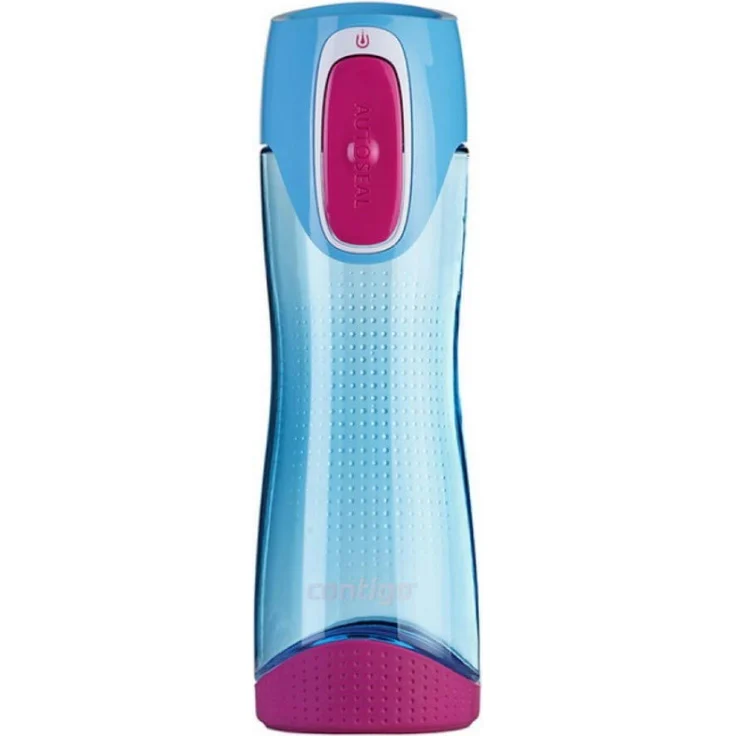 Contigo Trinkflasche Swish Autoseal große BPA-freie Kunststoff Wasserflasche, auslaufsicher, für Sport, Fahrrad, Joggen, Wandern, 500 ml, SkyBlue – Bild 1
