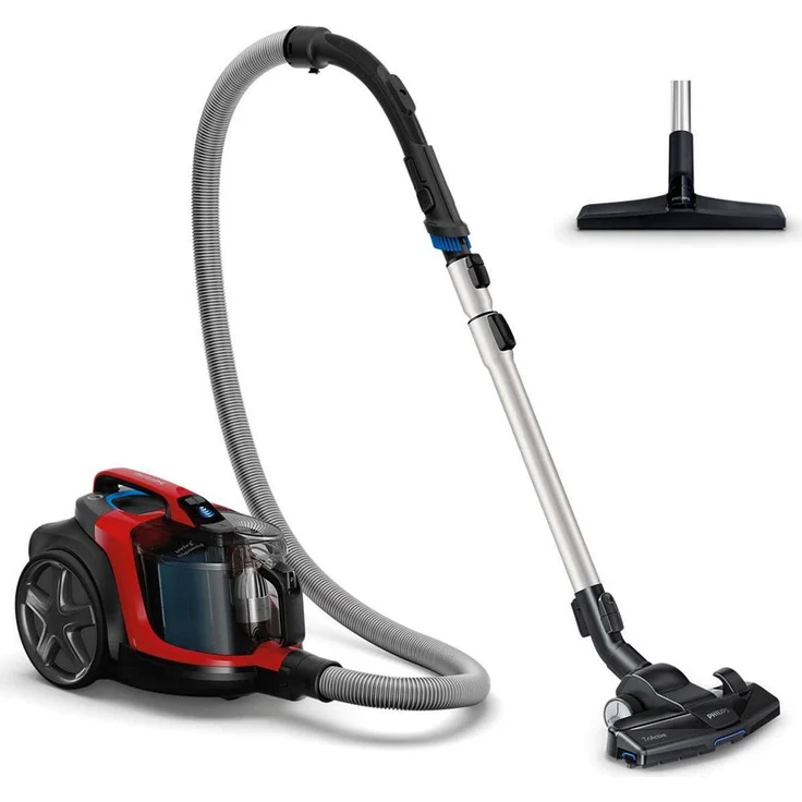 Philips FC9729-09 beutelloser Staubsauger PowerPro Expert (650 W, 2 L Staubvolumen, integriertes Zubehör) rot – Bild 1