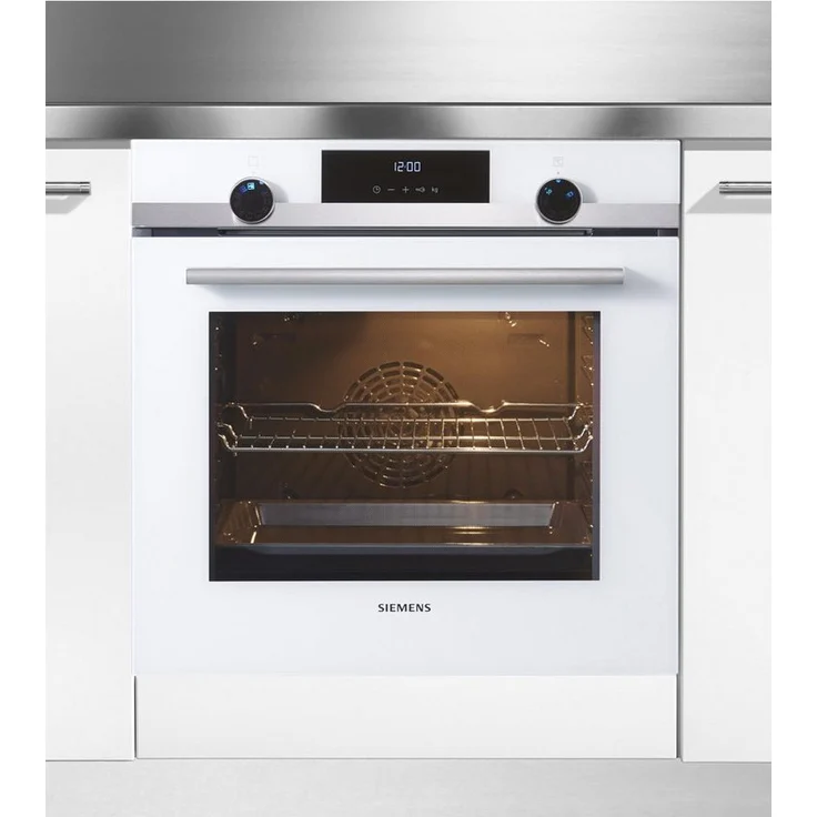 Siemens HB517ABW0, Backofen, A, Einbau, Breite 60 cm, Netzbetrieb, Volumen 71 l, Timer, beleuchtete Drehknebel, weiß – Bild 3