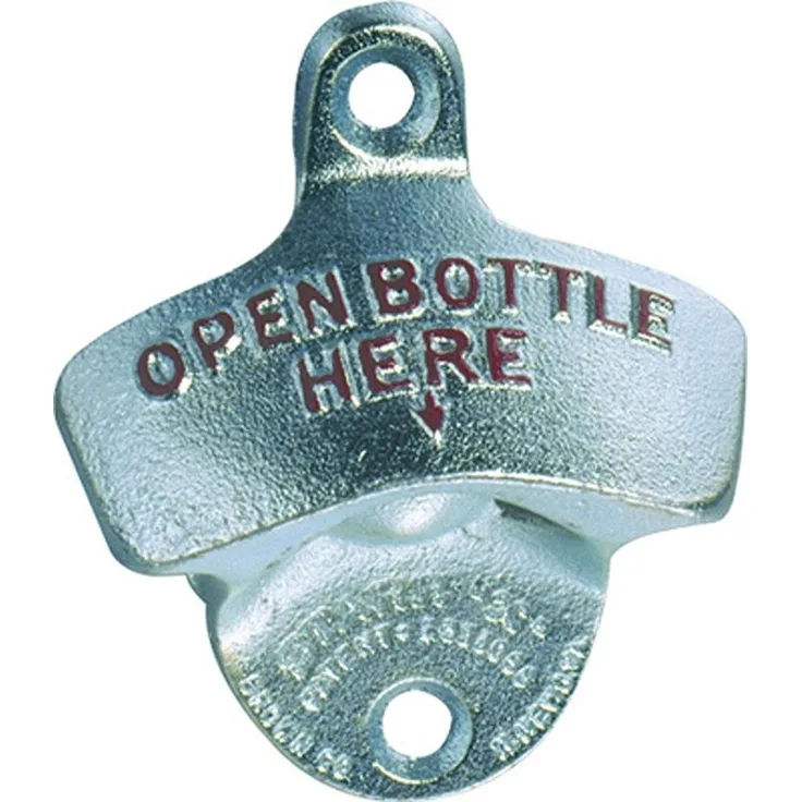 APS 93124 Flaschenöffner für Wandbefestigung, Metall, 7 x 8 x 3 cm