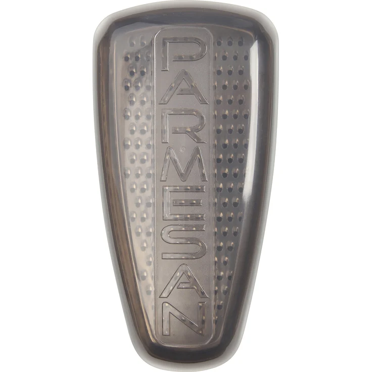 FACKELMANN Parmesanreibe- und Frischebox, Parmesanhobel, Käsereibe mit Servier-Behälter (Farbe: Transparent-Grau), Menge: 1 Stück – Bild 1