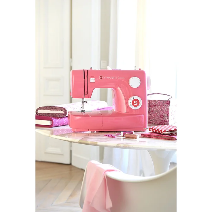 Singer 3223R Simple Freiarm-Nähmaschine 23 Sticharten Nählicht rot Freiarm-Nähmaschine, rot – Bild 7