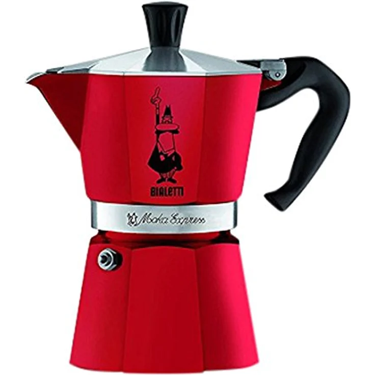 Bialetti Moka Color Espressokocher, Aluminum, Rot, 3 Tassen – Bild 1