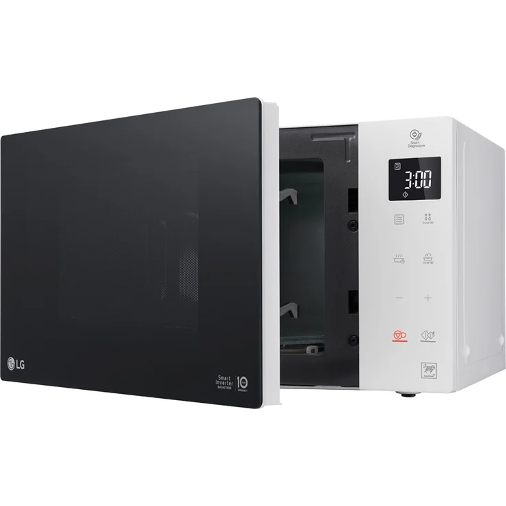 LG MS23NECBW Mikrowelle, Standgerät, 23 Liter Garraum, 1000 Watt, Auftauen, schwarz, weiß – Bild 4