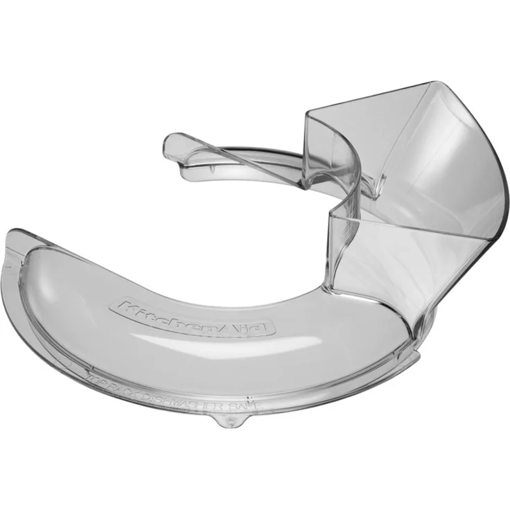 KitchenAid 5KN1PS Spritzschutz Kunststoff mit Einfüllschütte, kompatibel mit 3 L, 4,3 L und 4,8 L Schüsseln, transparent – Bild 1