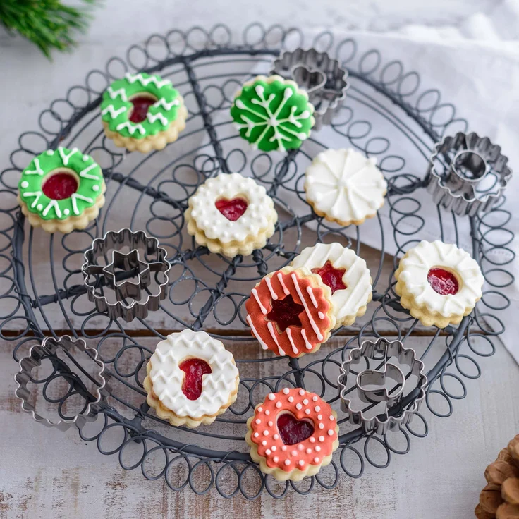 Dr. Oetker 5er Mini-Linzer Ausstecher-Set, Ausstechformen für Weihnachten, Ausstecher für Plätzchen, Kekse und Fondant, vielfältige Motive, Menge: 1 x 5er Set – Bild 3