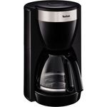 Tefal CM1808 Deflini Plus Glas-Kaffeemaschine mit Edelstahlelementen, 10-15 Tassen, 1000 W, schwarz
