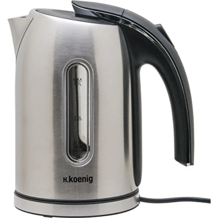 H.Koenig BO17 Wasserkocher - 1,7 L - Wasserstandsanzeige - 2200 W - Edelstahl - silber – Bild 1