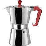 Pezzetti 1361pc Italexpress Coffee Maker, Aluminium, Grau-Rot