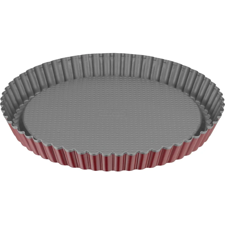 Kaiser Classic Plus Tortenboden, Ø 28 cm, rund, Wellenrand, antihaftbeschichtet, gleichmäßige Wärmeverteilung, rot – Bild 1