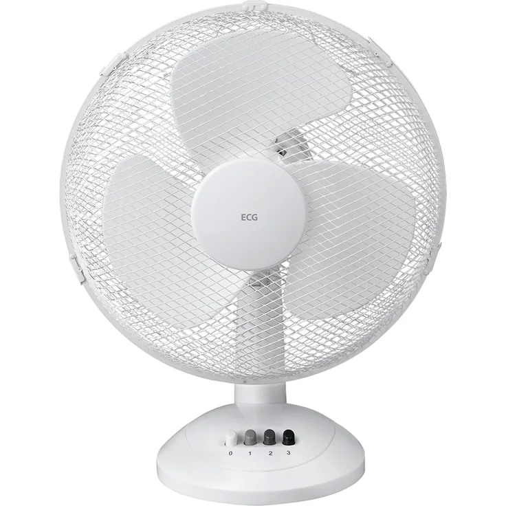 ECG FT 30A Tischventilator, drei Leistungsstufen, oszillierend, weiß