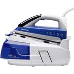 Grundig SIS 8670 1 L Blau, Weiß – Dampfbügelstation (6 bar, 1 l, 110 g-min, Keramik-Bügelsohle Ultra Glide, Blau, Weiß, 1 Min).