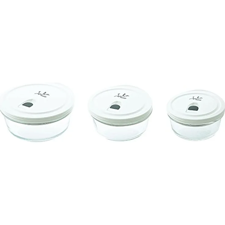 Jata Hogar RC50 ? Verpackungen Rund aus gehärtetem Glas, Set 3-teilig
