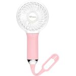 USB Ventilator, Witmoving Elektrischer Handventilator 3 Speeds Protable Rosa