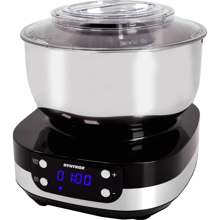 Syntrox Küchenmaschine 5 L, Foodprozessor, 800W, 5 Geschwindigkeiten, schwarz