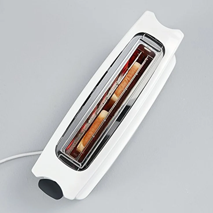 SEVERIN AT 2232 1-Langschlitz-Toaster, 800W,  7 Bräunungsstufen, weiß, grau – Bild 3