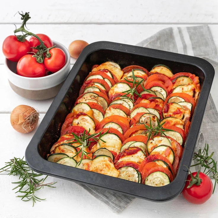 Zenker Ofenbackform (33 x 5 x 25 cm) SPECIAL COOKING, rechteckige Auflaufform mit le-Versiegelung, Backform mit extra hohem Rand (Farbe: Schwarz), Menge: 1 Stück – Bild 3