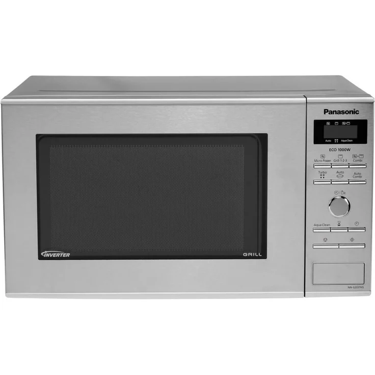 Panasonic NN-GD37HSGTG Mikrowelle mit Grill, Standgerät, 1000 Watt, Inverter Mikrowelle, 23 Liter Garraum, edelstahl-schwarz – Bild 1
