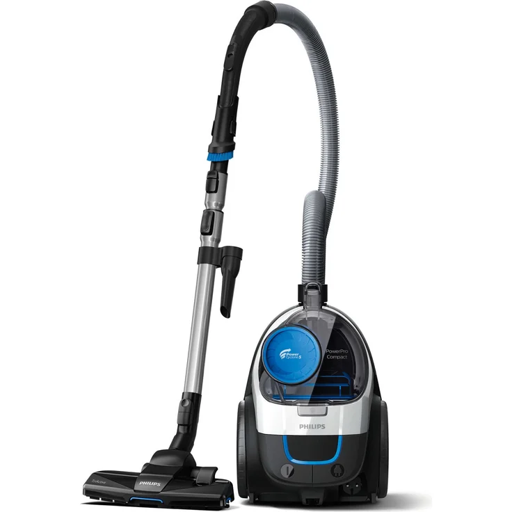 Philips beutelloser Staubsauger PowerPro Compact FC9332-09 (1,5 L Staubvolumen, integriertes Zubehör) weiß – Bild 1
