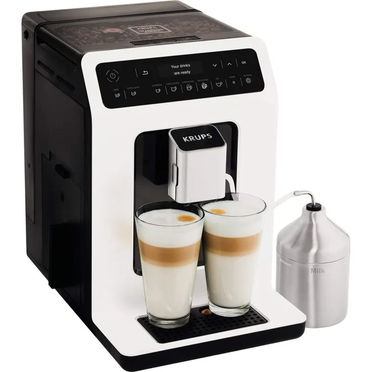 Krups ea8911 freistehend vollautomatisch Maschine Espresso 2.3L 2Tassen weiß ? Espressomaschine (freistehend, Maschine, 2,3 l, Kaffeemühle, 1450 W, Weiß), mit Milchsystem