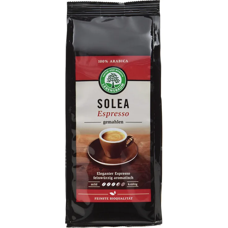 Lebensbaum Bio Espresso Solea gemahlen, 6er Pack (6 x 250 g)