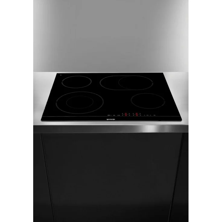 Gorenje Elektro-Hi-Light- ECT643BSC, Kochfeld, Einbaugerät, Autark ja, Betriebsart elektrisch, Anzahl Kochstellen 4, TouchControl, Timer, BräterZone, Kindersicherung, schwarz – Bild 3