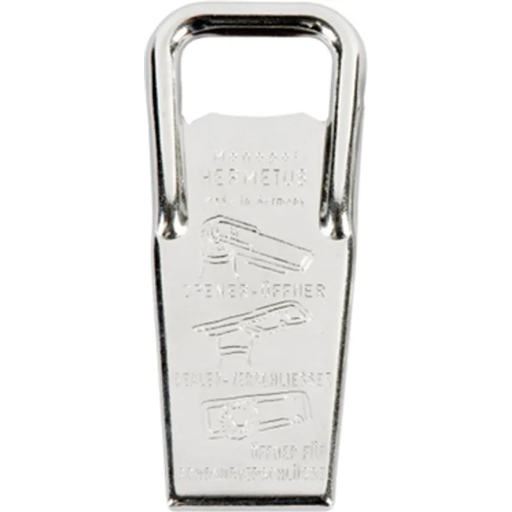 Westmark Flaschenöffner und -verschließer, 3-in-1, Stahl-Gummi, Hermetus, Silber-Rot, 61832270