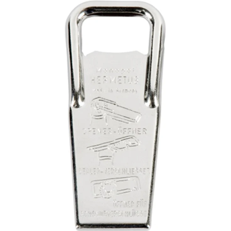 Westmark Flaschenöffner und -verschließer, 3-in-1, Stahl-Gummi, Hermetus, Silber-Rot, 61832270