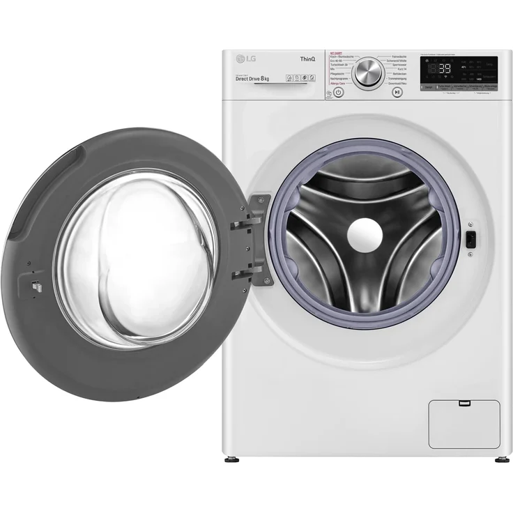 LG F4WV708P1E, Frontlader-Waschmaschine, A, Fassungsvermögen 8 kg, Standgerät, Breite 60 cm, Mengenautomatik, Startzeitvorwahl – Bild 2