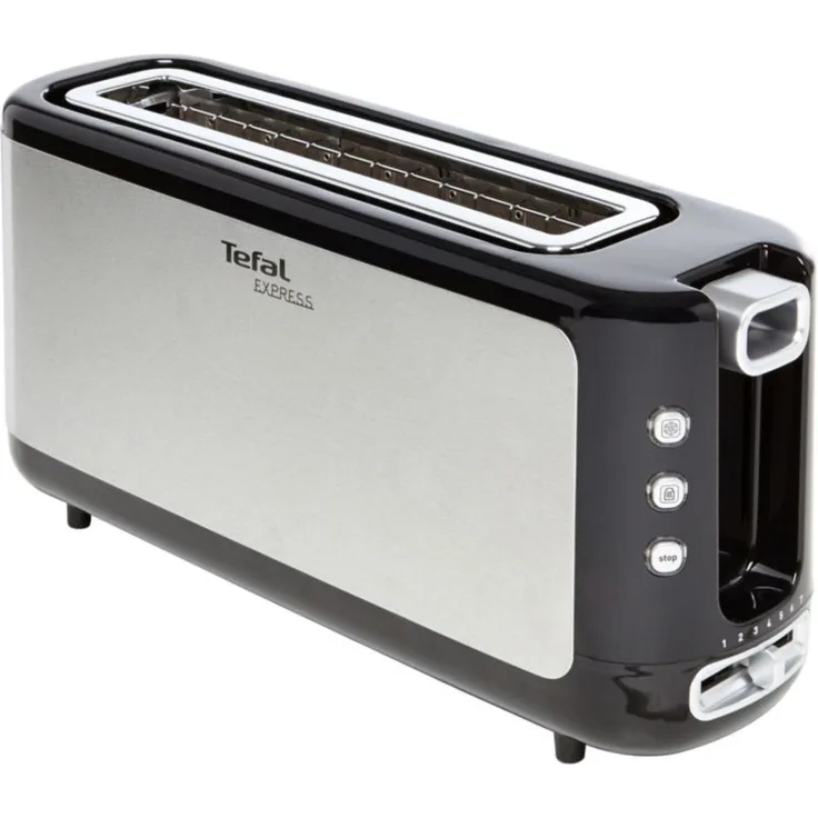 Tefal TL365ETR Toaster Express 37 x 18 x 10 cm, Edelstahl-Schwarz