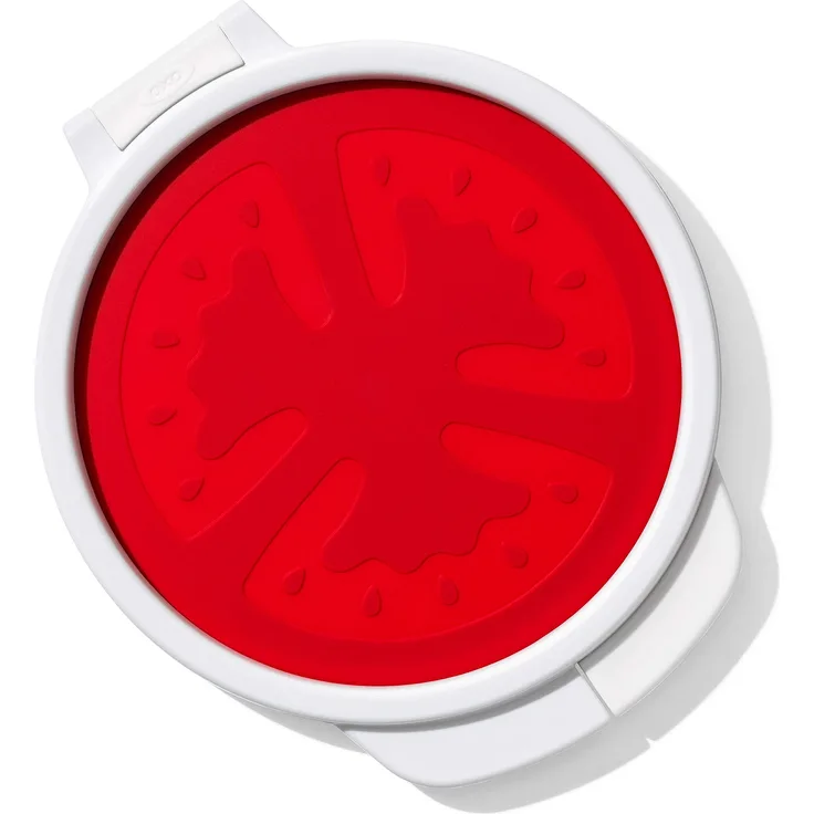 OXO Good Grips 11250000 Cut and Keep Silicone Tomato Saver Aufbewahrungsbecher, rot