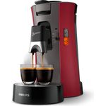 Philips Senseo CSA240/90 Select Kaffeepadmaschine, Memo-Funktion, 0,9 l Wassertank, rot