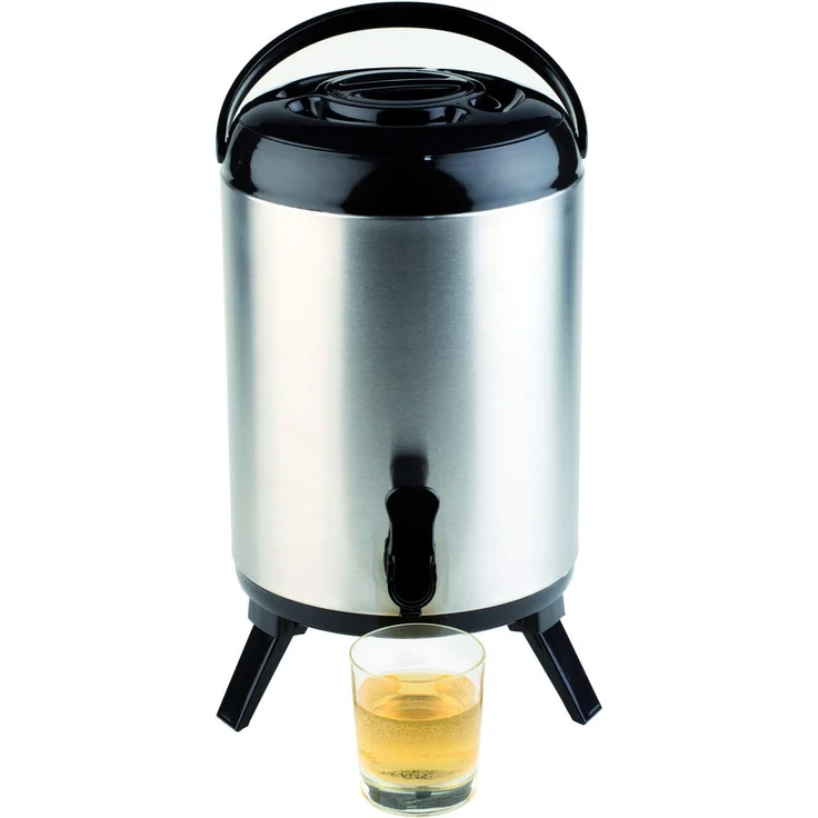 APS Iso-Dispenser ? Hochwertiger Isolierbehälter für heiße und kalte Getränke aus rostfreiem Edelstahl ? 24cm x 42cm mit 9,5 Liter Fassungsvermögen – Bild 1