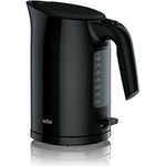 Braun WK 3110 BK Wasserkocher | Füllmenge 1,7 l | 3.000 Watt | Schnellkochsystem | Herausnehmbarer Anti-Kalk-Filter | Große Wasserstandsanzeige | BPA Frei | Schwarz